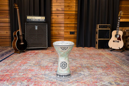 Doumbeck Egyptien Mosaik Queen Meinl Artisan 9" mosaïques incrustées white pearl