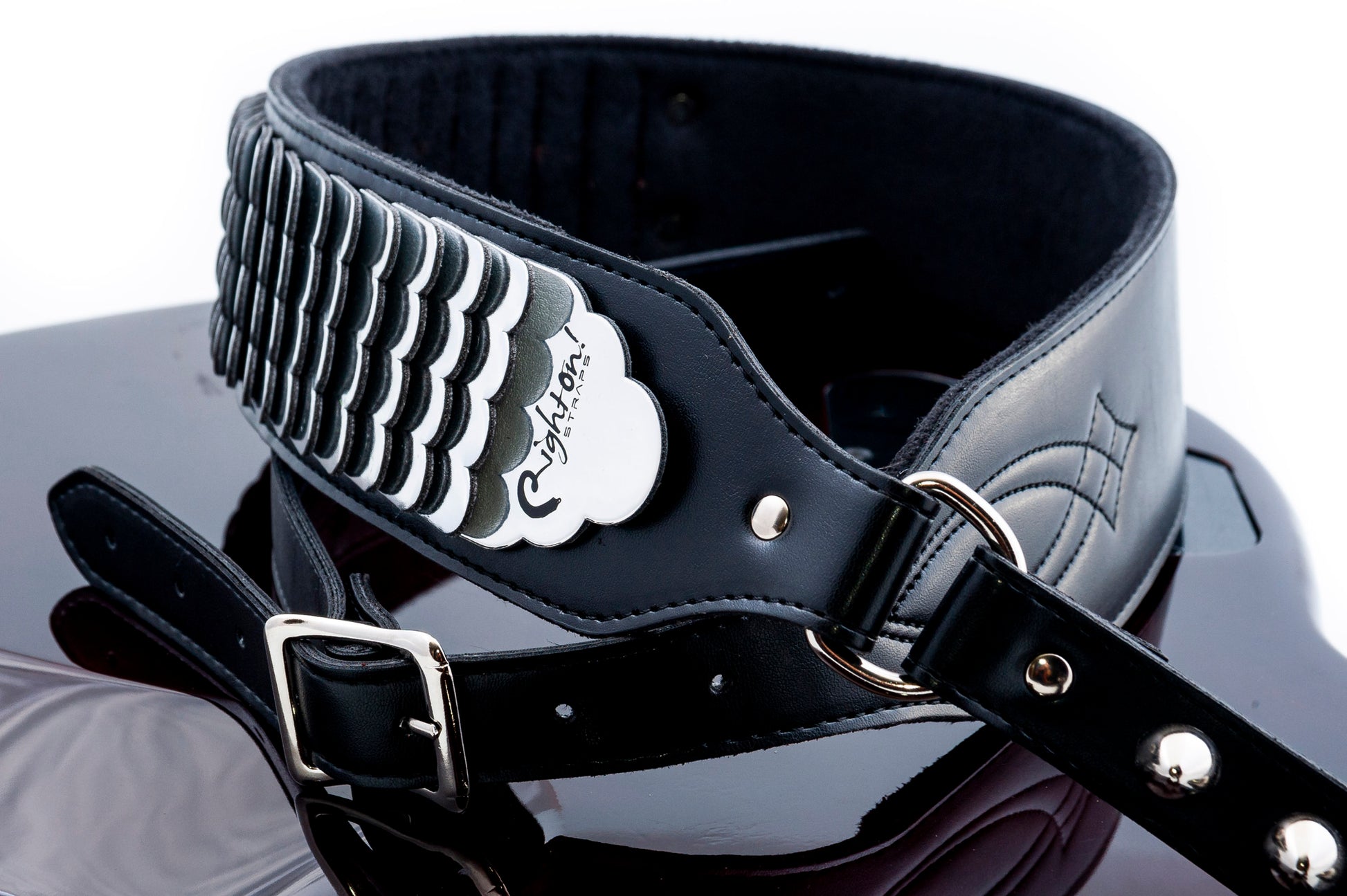 Courroie modèle LEGEND JL PYTHON, synthétique, largeur 6 cm, longueur 103 à 135 cm, réglage par boucle, poids: 242 g, noir