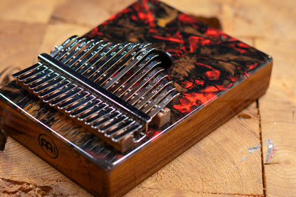 Kalimba Meinl avec rosace, 17 notes, design Lava - KA17LV