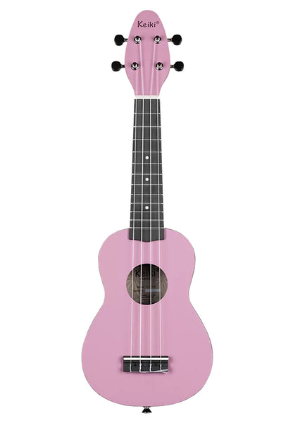 K2-FYD, pack ukulélé Soprano, table agathis, corps ABS galbé, manche okoumé, 12 frettes, accessoires, fairy dust satiné