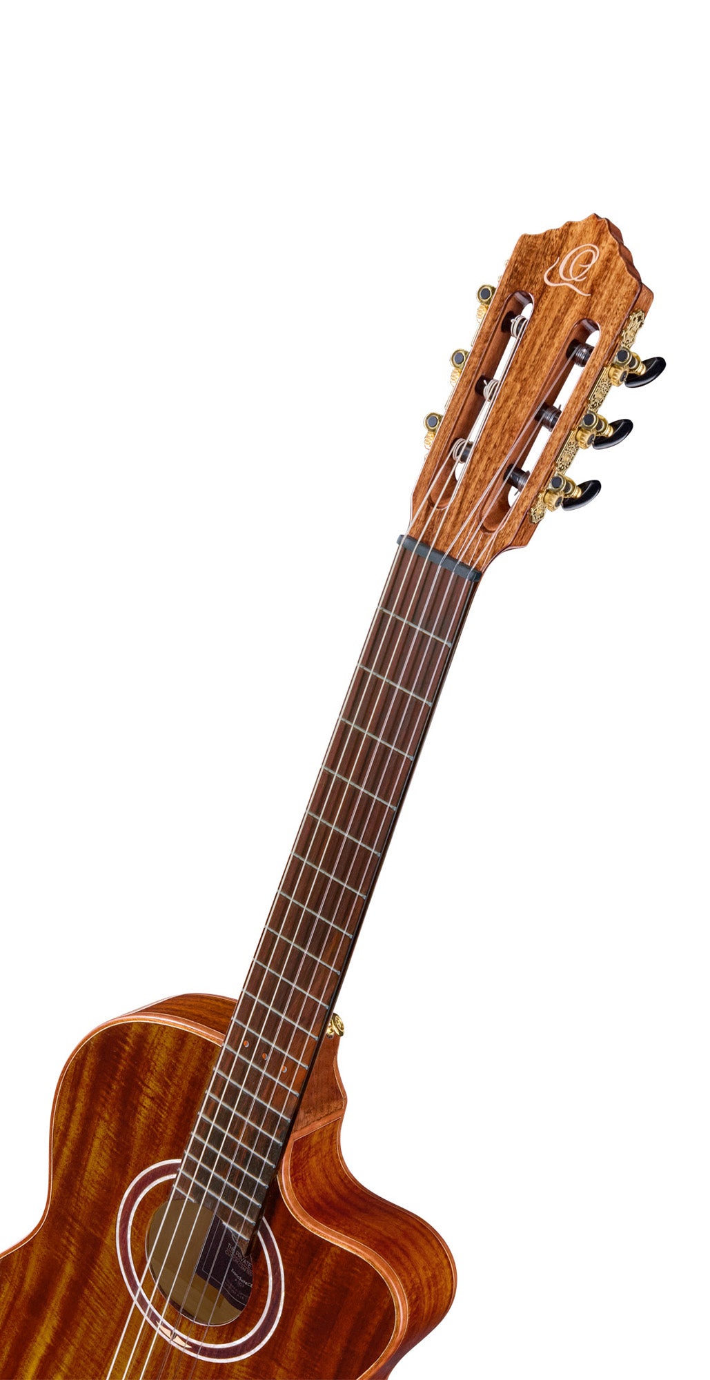 EXOTICSUITE C/E, Thinline, pan coupé, EQ MagusPro, table épicéa massif + placage acacia flammé, f/e acacia flammé, brillant