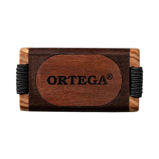 OFSW-L, shaker pour doigt bois Ortega, cassier, cèdre rouge et Tigerwood, taille large, bande élastique, finition naturelle