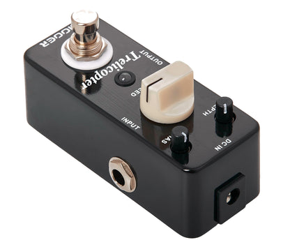 Pédale TRELICOPTER, trémolo optique classique, boîtier métal, true bypass, noir