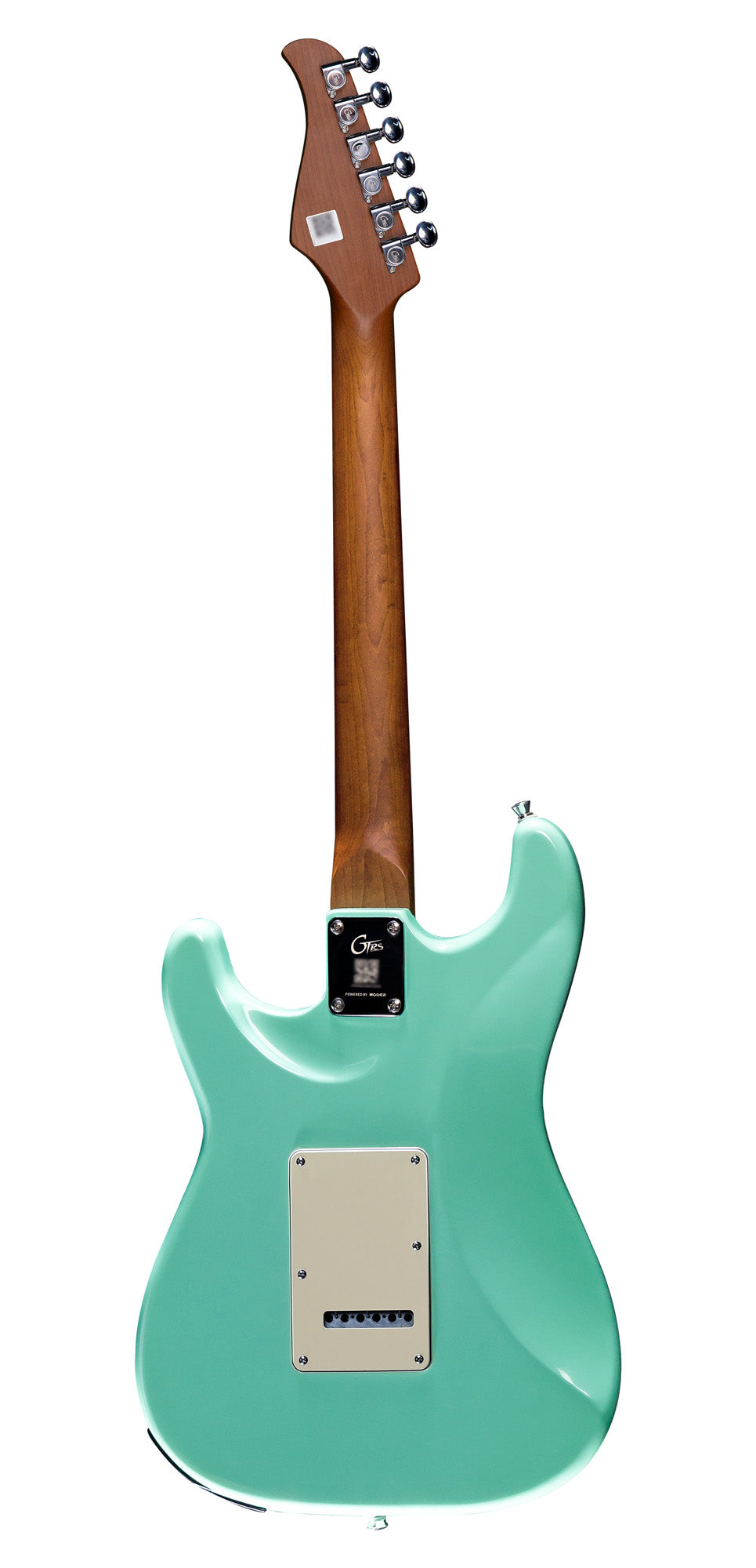 GTRS S800, corps tilleul, manche érable torréfié, touche palissandre, micros et processeur GTRS, surf green