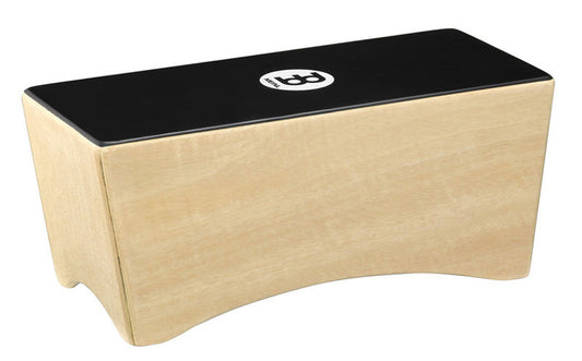 Cajon Bongo Snare, hévéa, deux timbres internes, surfaces de jeu grave et aiguë, noir ébène et naturel mat