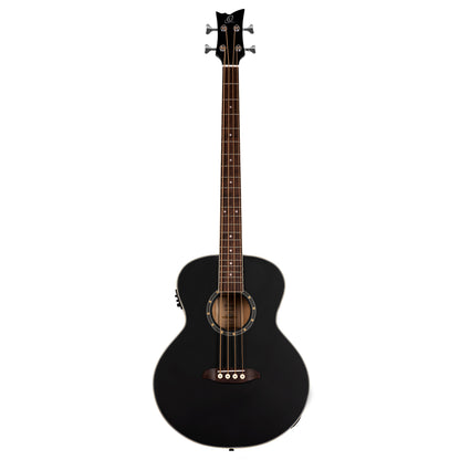 D7E-SBK-4, basse 4 cordes, EQ Ortega MagusPro/B, table épicéa, f/e acajou, manche acajou, noir satiné