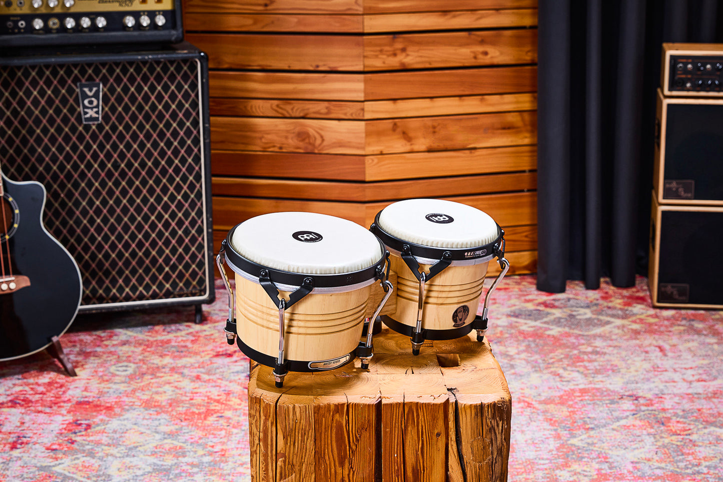 Paire bongos Luis Conte 6"3/4 & 8", naturel mat