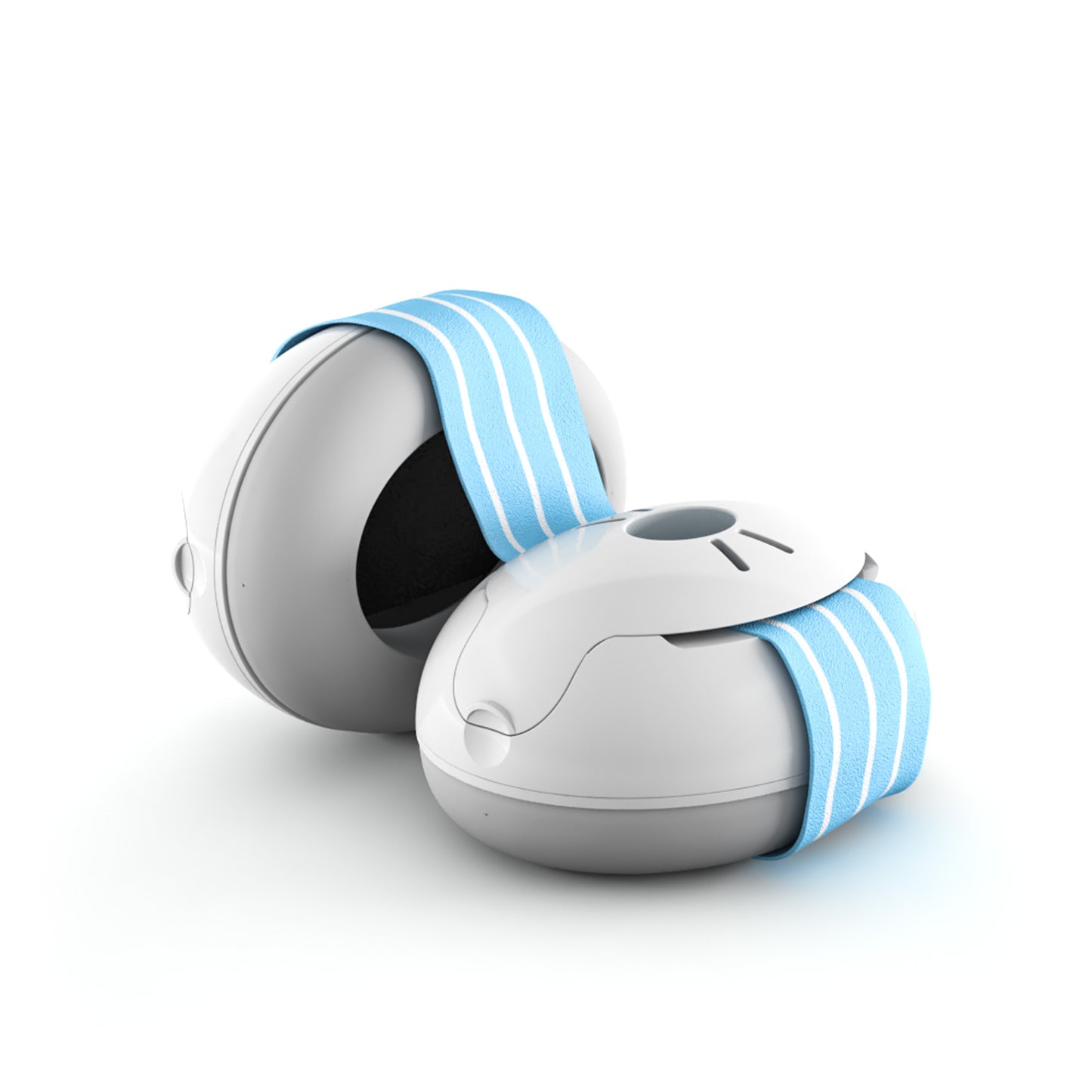 MUFFY Baby, casque auditif pour les tout-petits (de 3 à 36 mois), deux coques détachées, atténuation 23 dB, pochette, bleu