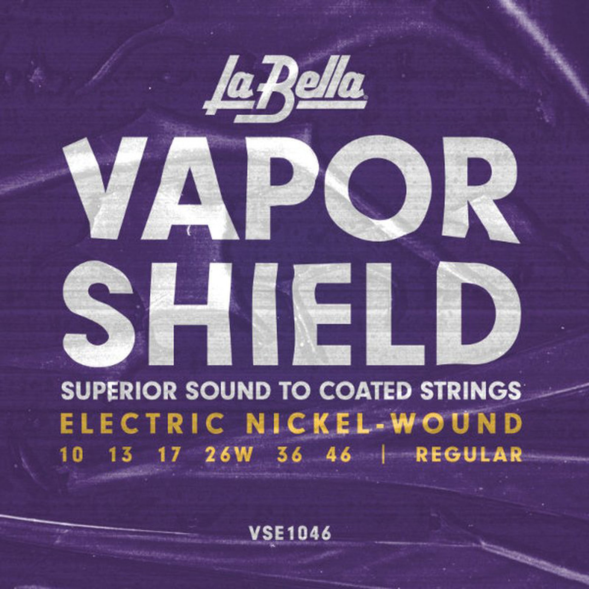 Jeu pour guitare électrique VAPOR SHIELD, Regular (10-13-17-26W-36-46), acier plaqué nickel avec traitement