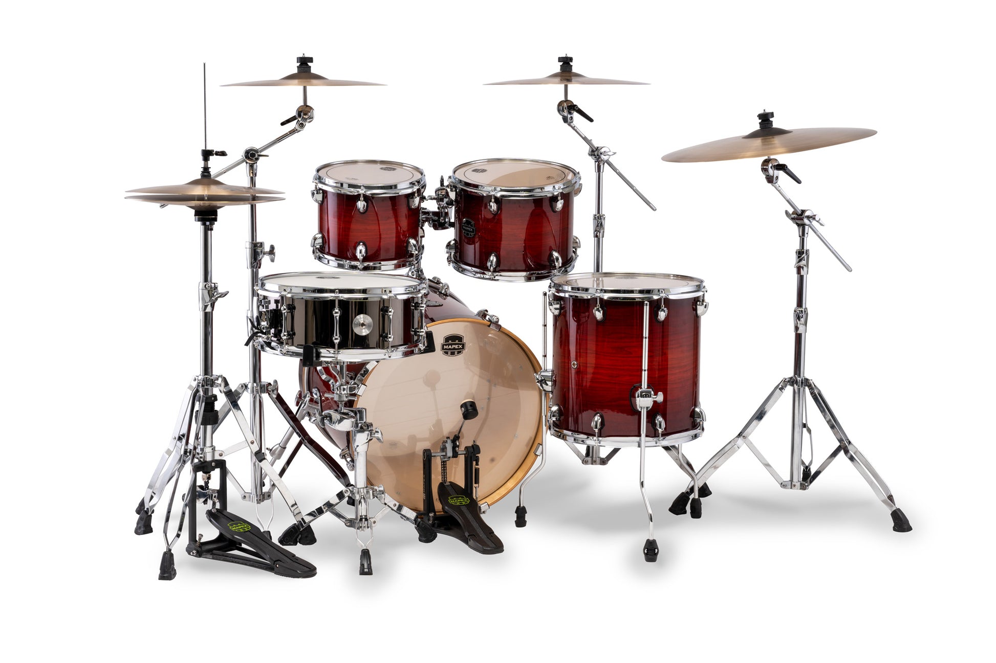 Batterie Mapex Armory fusion 5 fûts, bouleau et érable, sans accessoires, Red Onyx