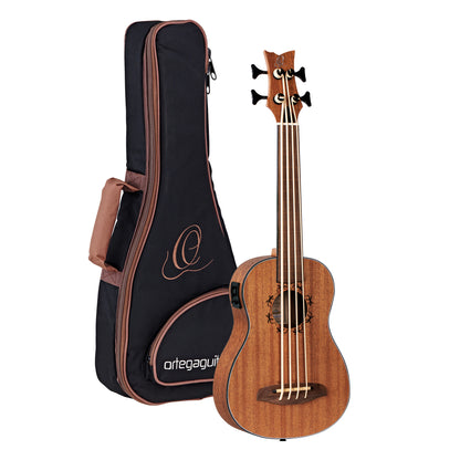 LIZZY, modèle fretless ligné, EQ MagusUkebass, table acajou, fond & éclisses acajou, manche acajou (45 mm au sillet), housse