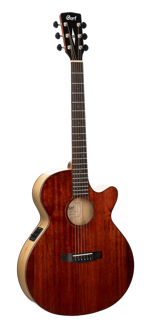 SFX-MY, myrtlewood massif torrefié, fond & éclisses myrtlewood, touche ovangkol, EQ Fishman Presys II, brun brillant