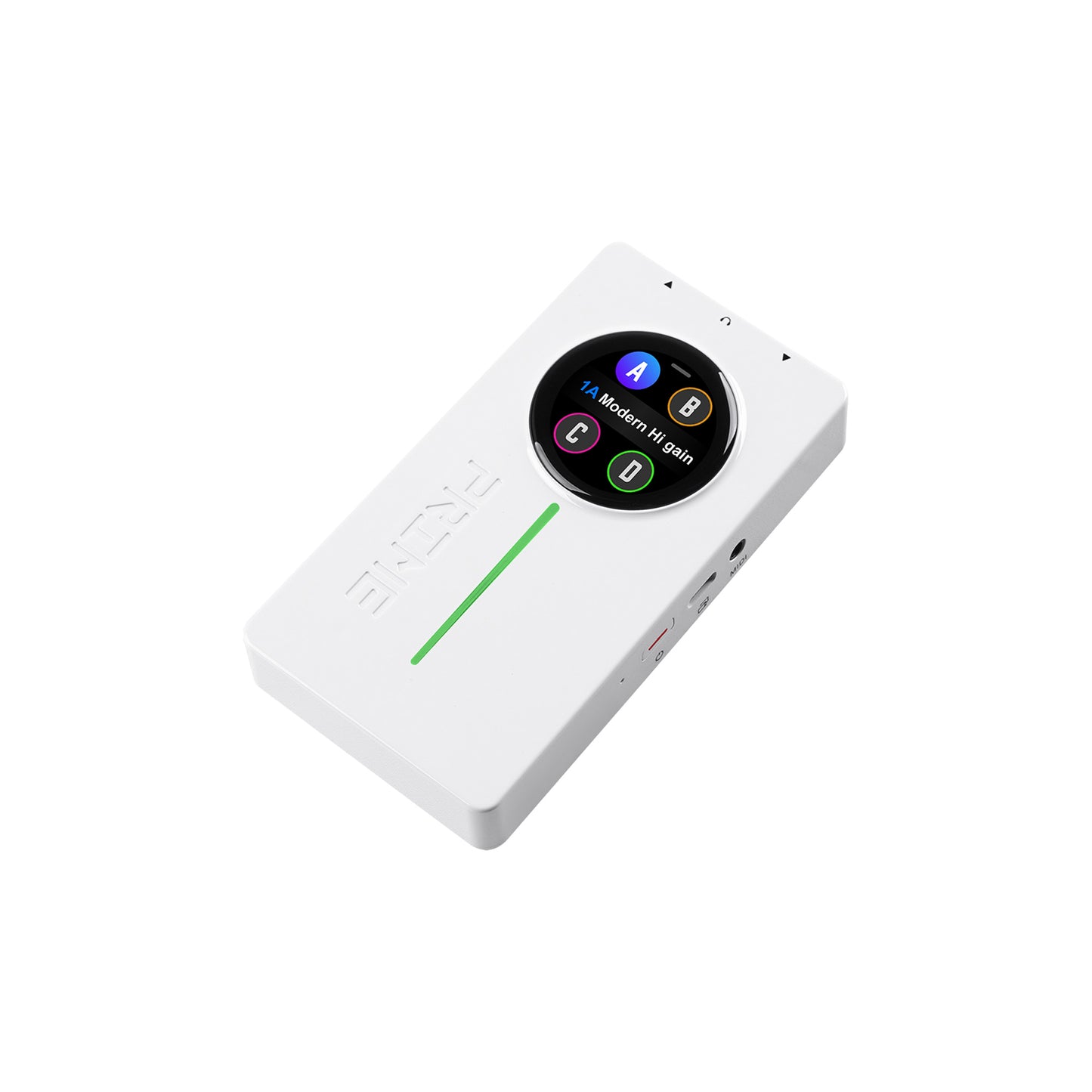 Interface PRIME P2, pour guitare électrique, écran tactile, technologie MNRS de modélisation d'amplis et d'effets, blanc
