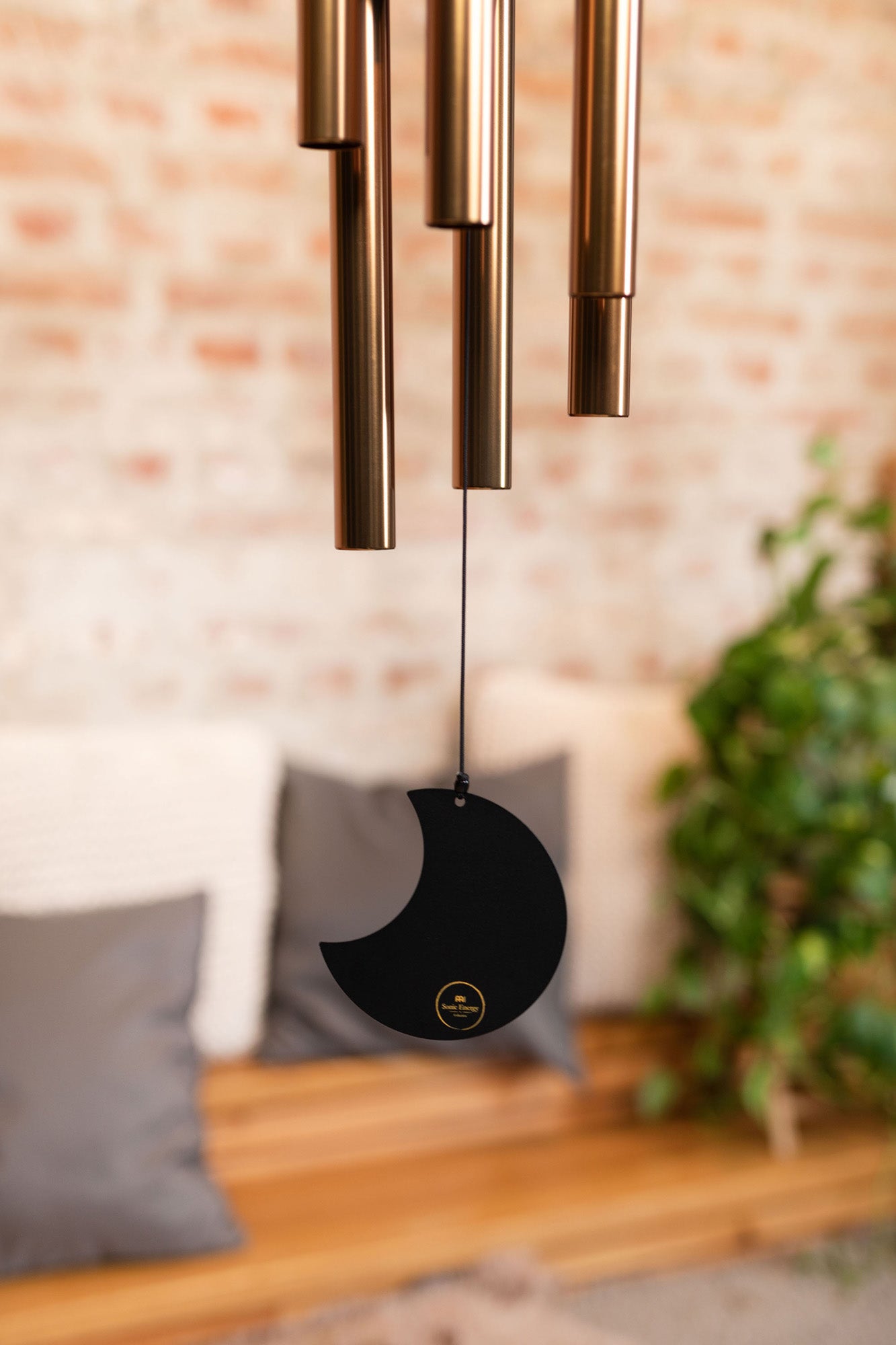 CHIMES SONIC ENERGY MOON 44",BRONZE