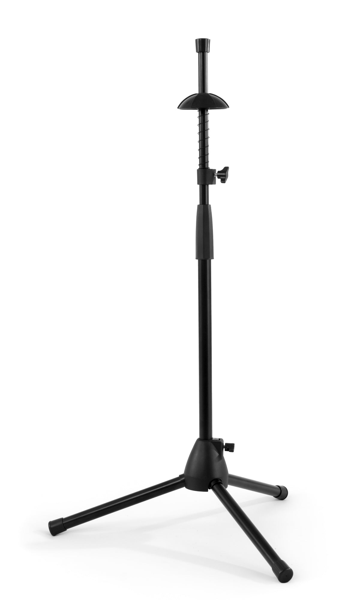 Support trombone pliable, cône avec revêtement protecteur, pieds rétractables, hauteur ajustable de 63 à 107cm, noir