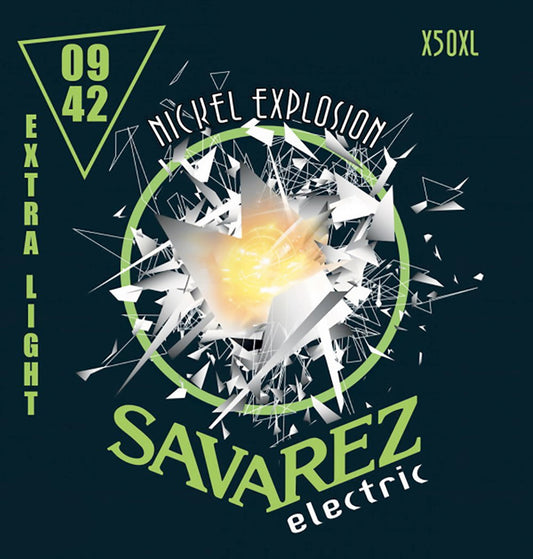 Jeu électrique Nickel Explosion, tirant extra light (09-11-16-24-32-42), filé métal plaqué nickel