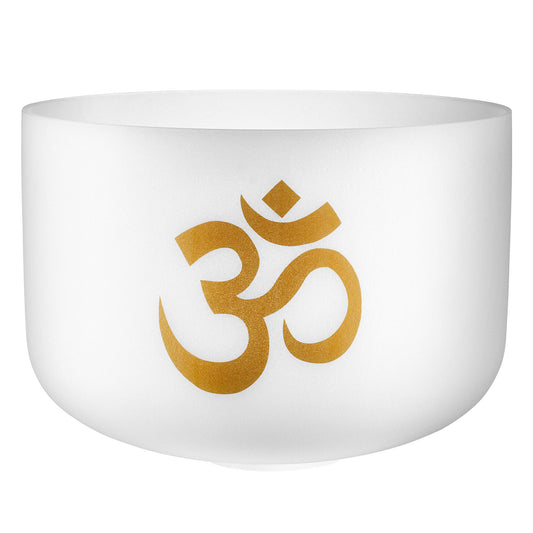 SINGING BOWL SONIC ENERGY 'CRYSTAL' 16", Série OM, C#3 136.10hz, quartz, couleur blanc, finition effet gelé