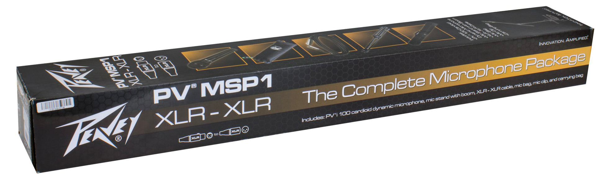 Pack microphone PVi 100, pied de micro, câble XLR, housse et sac de transport inclus, noir