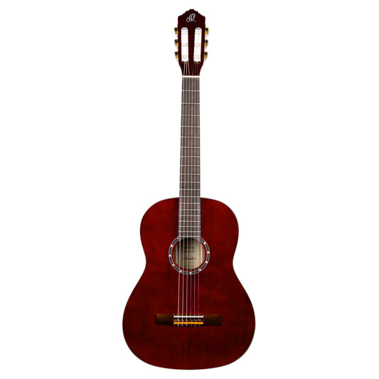 R131SN, modèle Slim Neck, table cèdre rouge massif, fond & éclisses acajou, manche acajou (sillet 48 mm), housse, bordeaux tr.