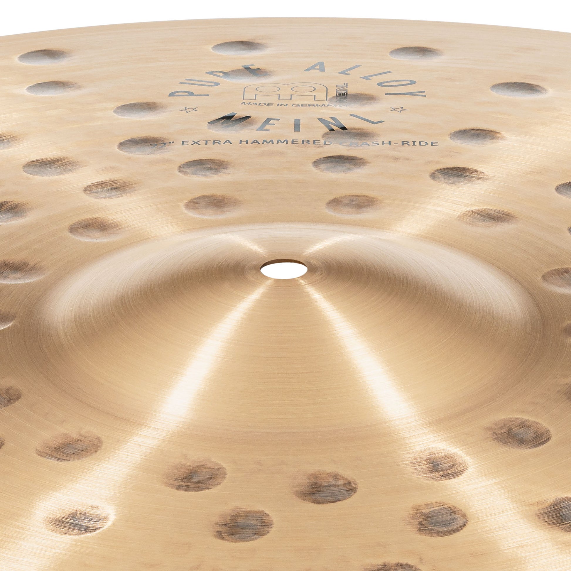 Crash Ride 22" Extra Hammered Meinl Pure Alloy fini traditional martelé
