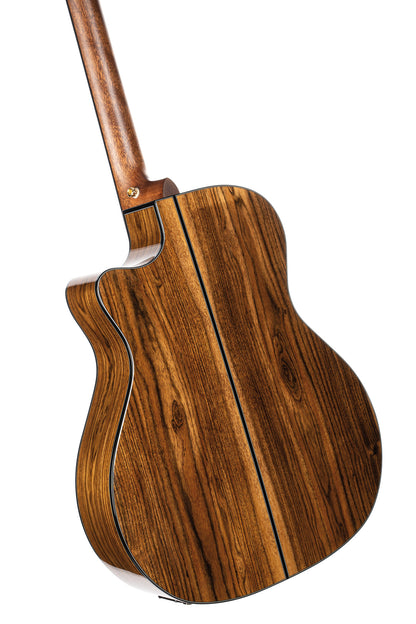 GOLD-A6 Bocote, forme Grand Auditorium, table épicéa massif torréfié, f/e bocote massif, EQ Fishman Flex Blend, naturel
