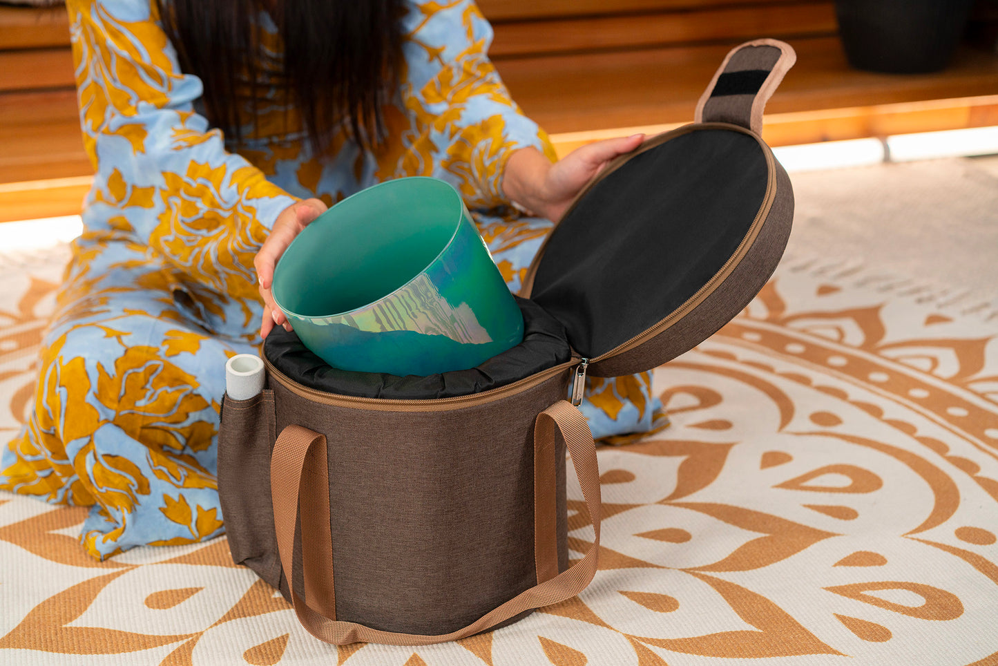 SINGING BOWL SONIC ENERGY CRYSTAL 285 HZ, COLORIS TURQUOISE GREEG