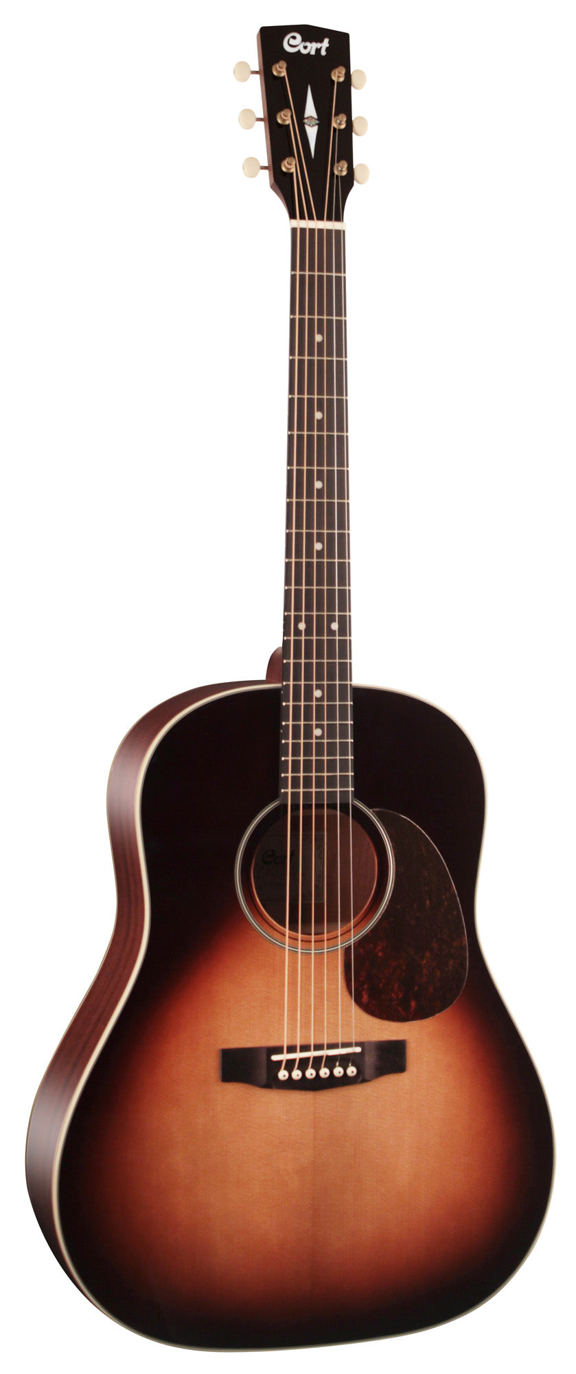 Earth 100SS, modèle Slope Shoulder, table épicéa Sitka massif, f/e acajou, EQ Fishman Sonitone, sunburst