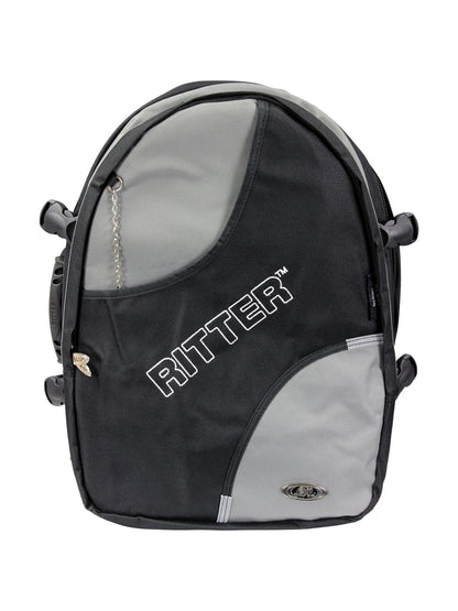 Dimensions: 34x30x7cm, noir & gris acier