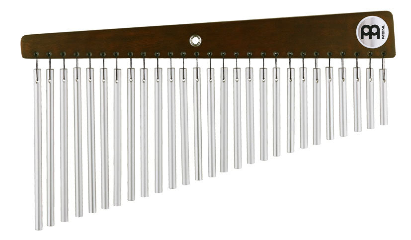 Chimes 27 barres, simple rang, alliage aluminium anodisé argenté, modèle Vintage Wine Barrel