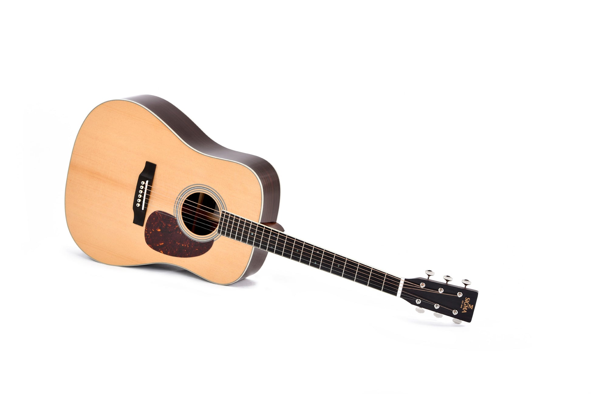 Modèle SDR-35, Dreadnought, table épicéa massif, f/e palissandre massif, touche ébène, étui, naturel brillant