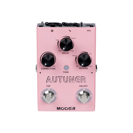 Pédale AUTUNER, processeur vocal MVP1, mode synthétiseur, boîtier métal, rose