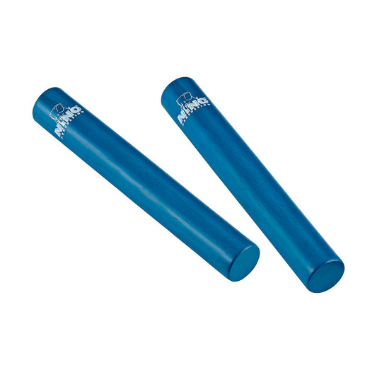 Paire de rattle sticks, 18cm, hévéa, bleu