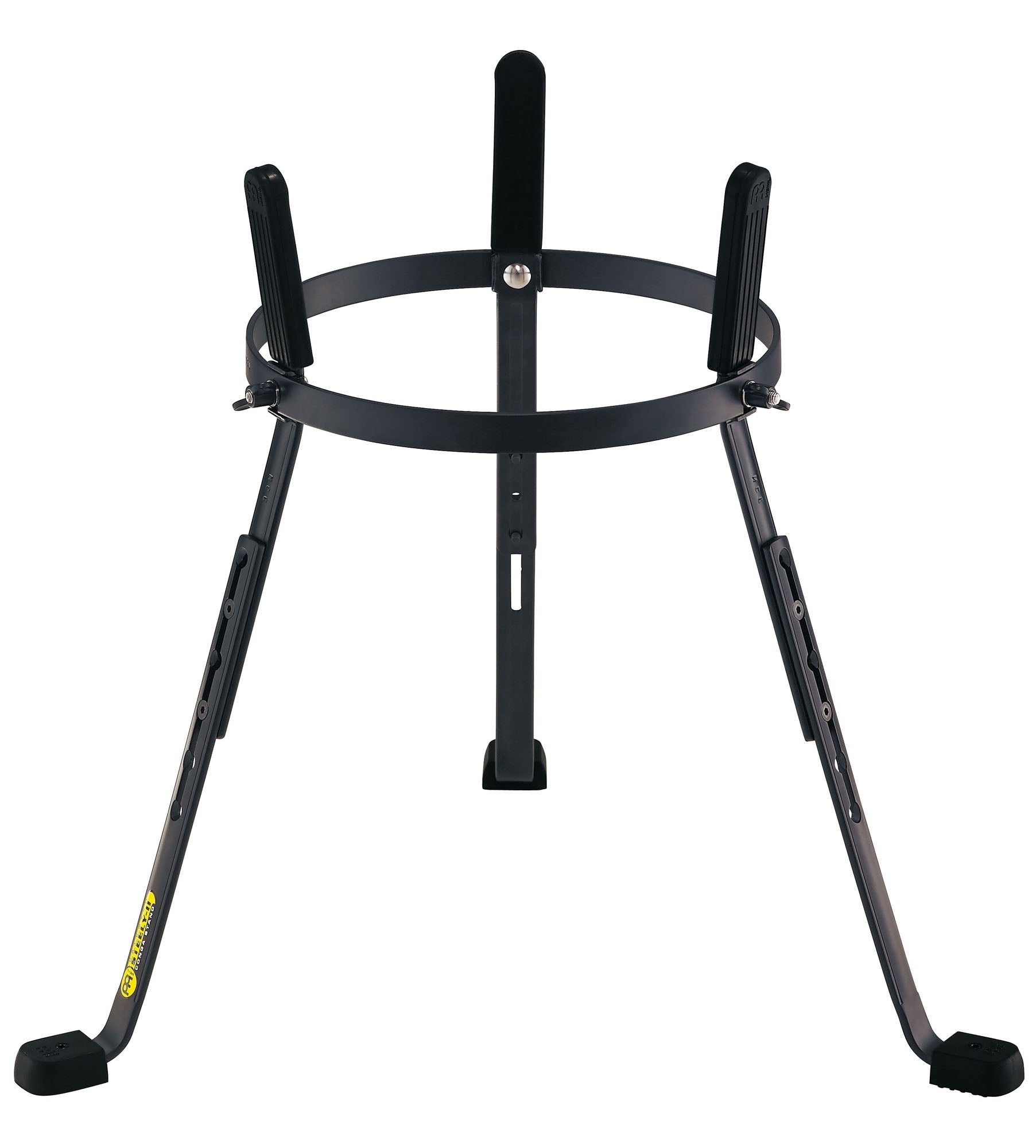 Support panier Steely II pour conga Marathon Classic/Designer et Luis Conte 12 1/2", pieds en L, réglage hauteur, noir poudré