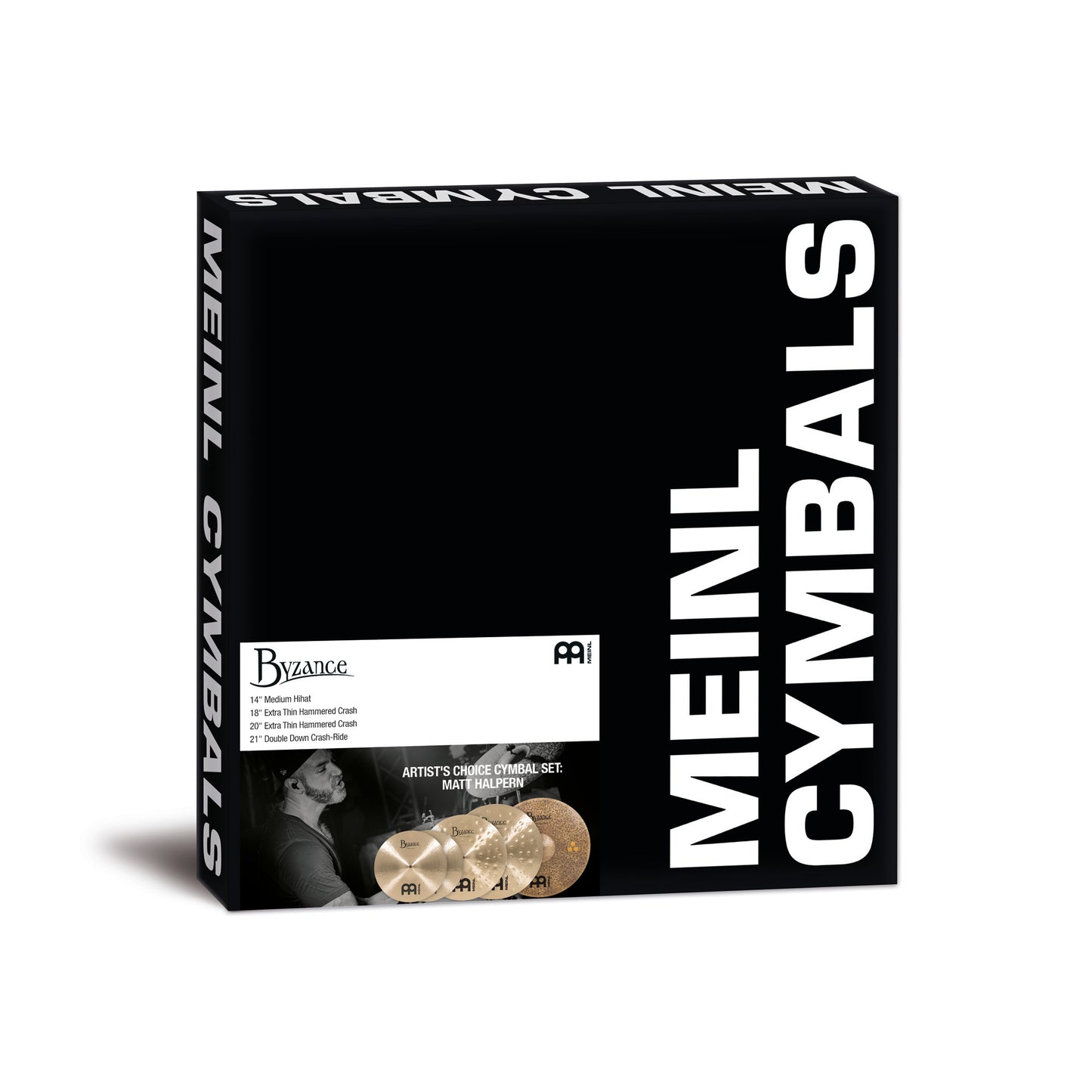 Pack de cymbale Matt Halpern Meinl Byzance Artist's Choice 14"18"20"21" alliage bronze B20 Traditional, Dark