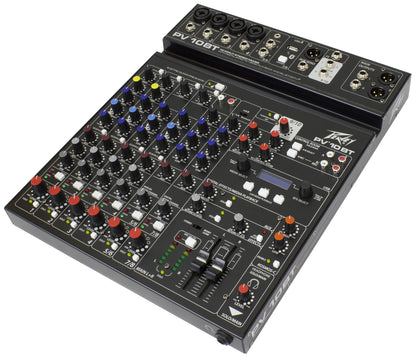 Table de mixage 10 canaux, 4 préamplis micro XLR/Jack, EQ 3 bandes, Bluetooth, effets numériques, entrée guitare Hi-Z, noir