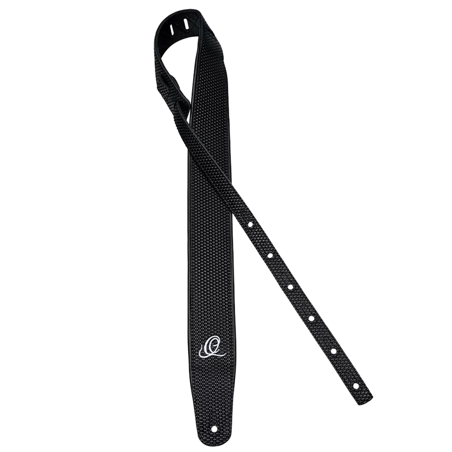 OSCU-4, courroie guitare, série Custom, face et dos cuir, âme synthétique, largeur 7 cm, longueur 145 cm, black braid