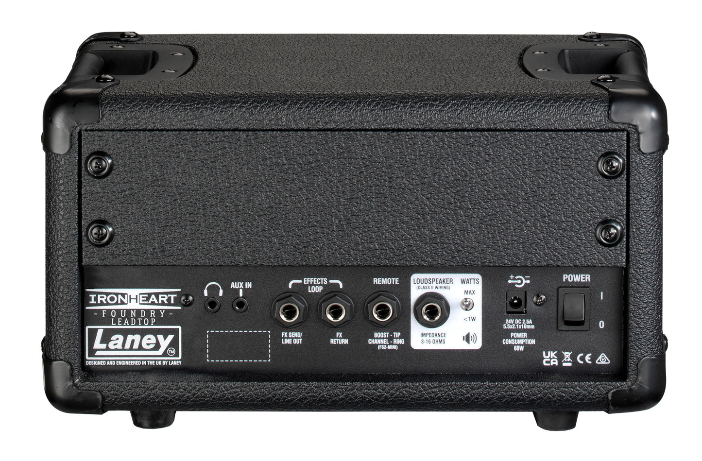 Ampli LEADTOP, 60W, 1 canal, égalisation passive 3 bandes, switch Boost, avec alimentation 24V, noir