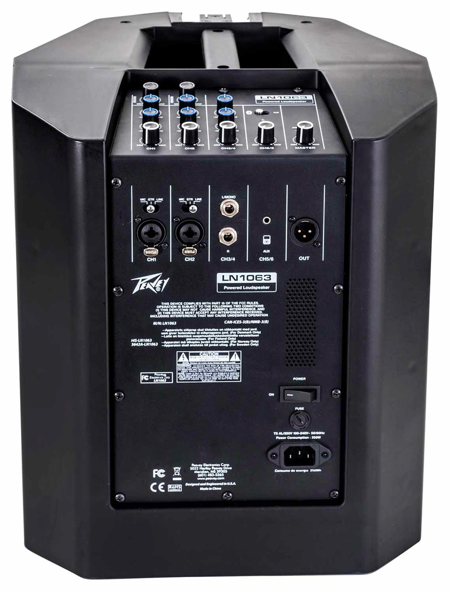 Système de sonorisation 500W, table de mixage 6 canaux, Bluetooth, subwoofer 8", sac de transport inclus, noir