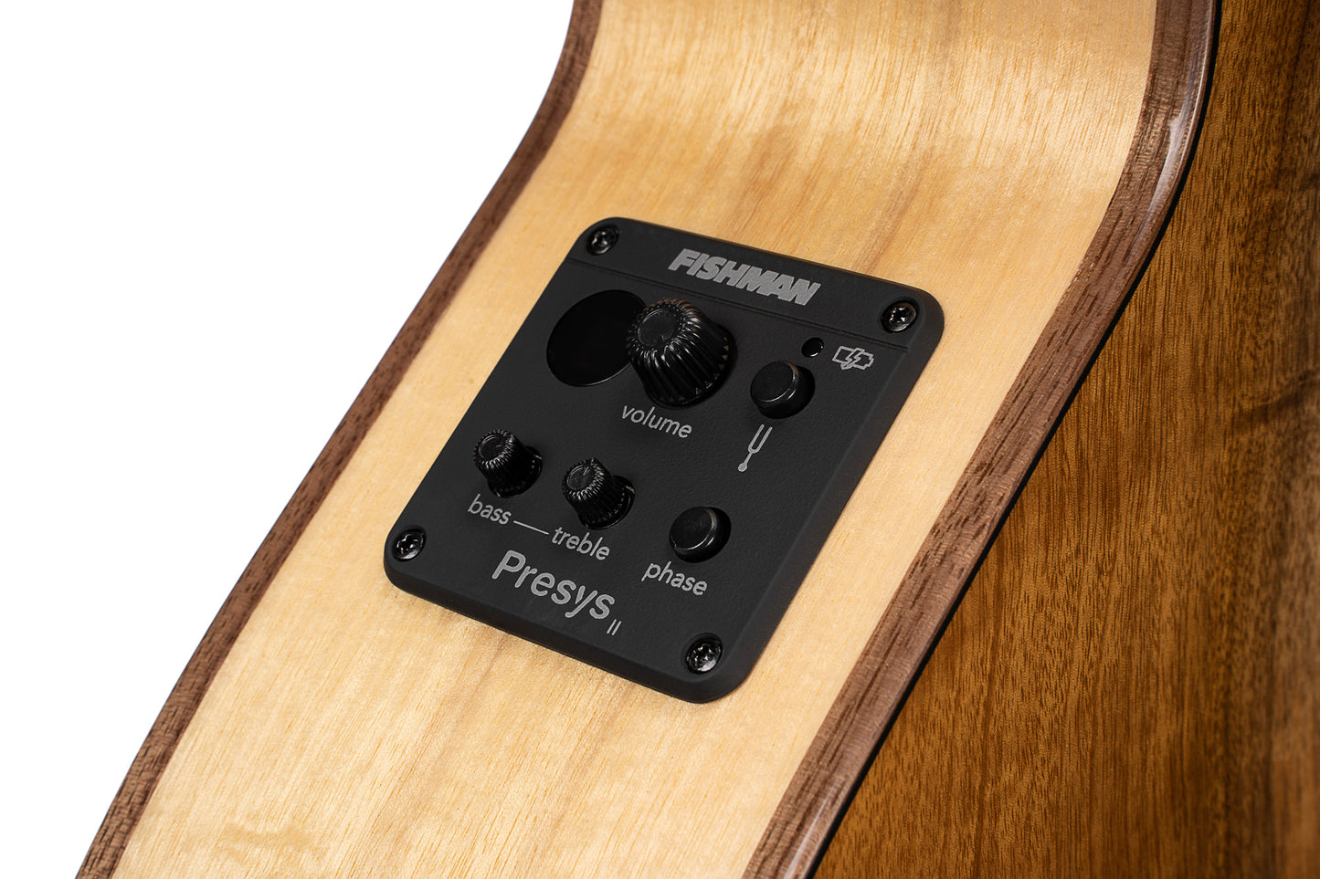 SFX-MY, myrtlewood massif torrefié, fond & éclisses myrtlewood, touche ovangkol, EQ Fishman Presys II, naturel brillant