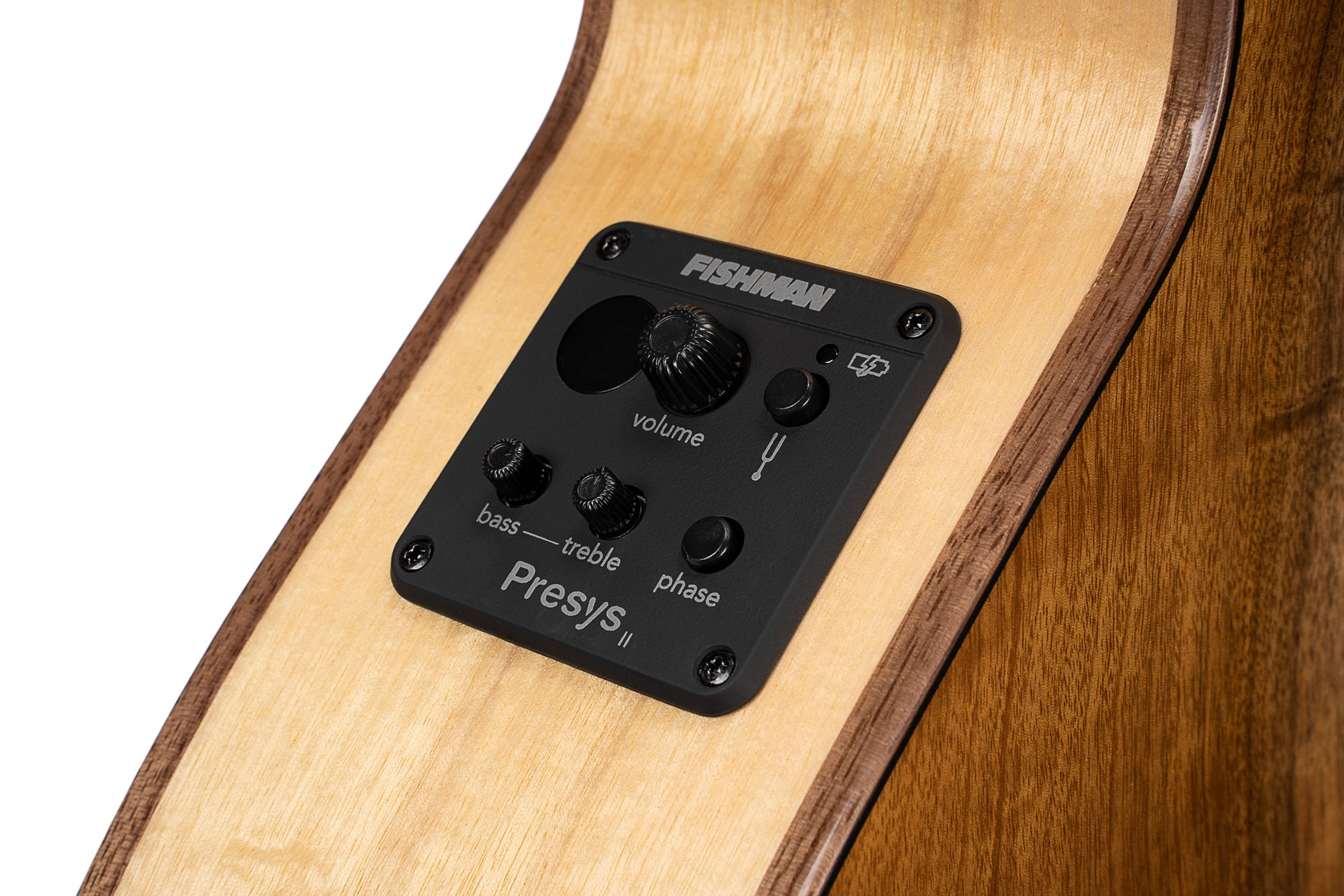 SFX-MY, myrtlewood massif torrefié, fond & éclisses myrtlewood, touche ovangkol, EQ Fishman Presys II, naturel brillant