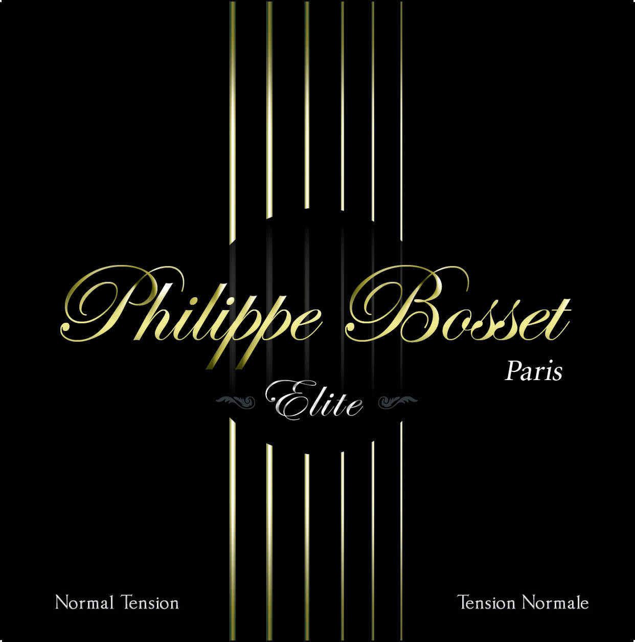 Jeu pour classique Elite, argent/nylon noir, tension normale