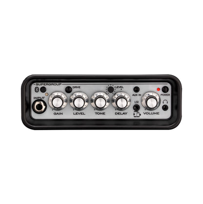 Ampli guitare stéréo 2x 3W, connexion Bluetooth, look Supergroup, 2x HP 3", 2 canaux, connectique LSI, noir