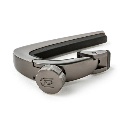 Capodastre Pivot'Capo pour guitare folk et électrique, manche bombé, système breveté de pivot, molette de serrage