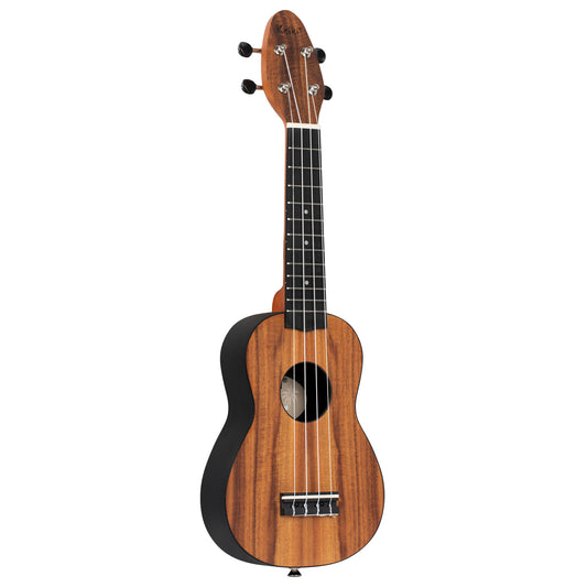 K3-ACA, pack ukulélé Soprano, table acacia, corps ABS, manche okoumé, 12 frettes, accessoires