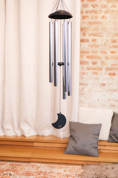 CHIMES SONIC ENERGY MOON 44", ARGENT