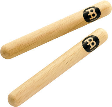 Paire de claves en bois dur, naturel