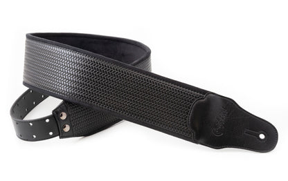Courroie modèle B-BOND 80, extérieur synthétique, largeur 8 cm, longueur 95 à 150 cm, porte-médiators intégré, noir
