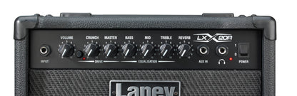 Ampli guitare électrique 20W, 1x HP 8", 2 canaux, EQ 3 bandes, réverb, sortie casque, 6.9 kg, noir