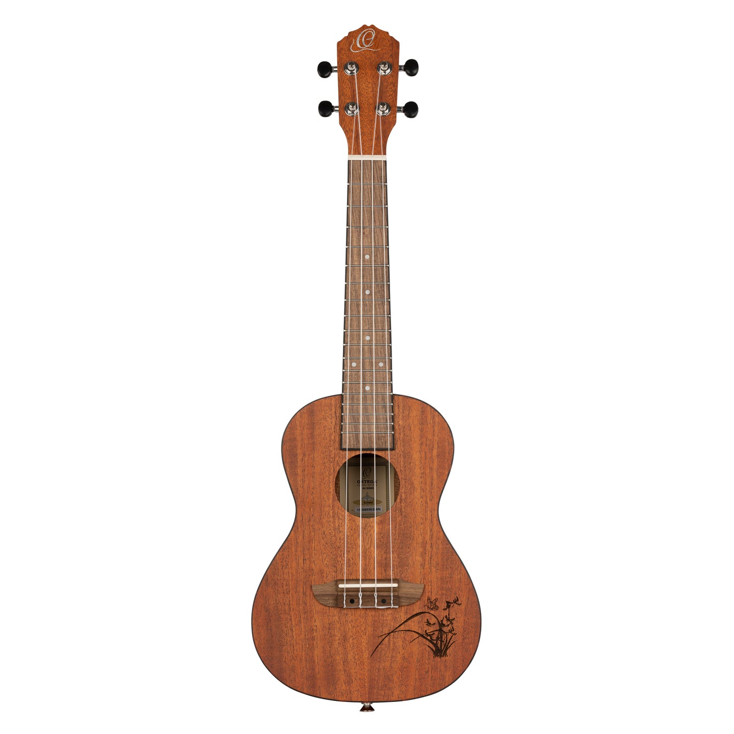 RU5MM, modèle Concert, table sapele avec motif, fond & éclisses sapele, manche acajou, naturel satiné