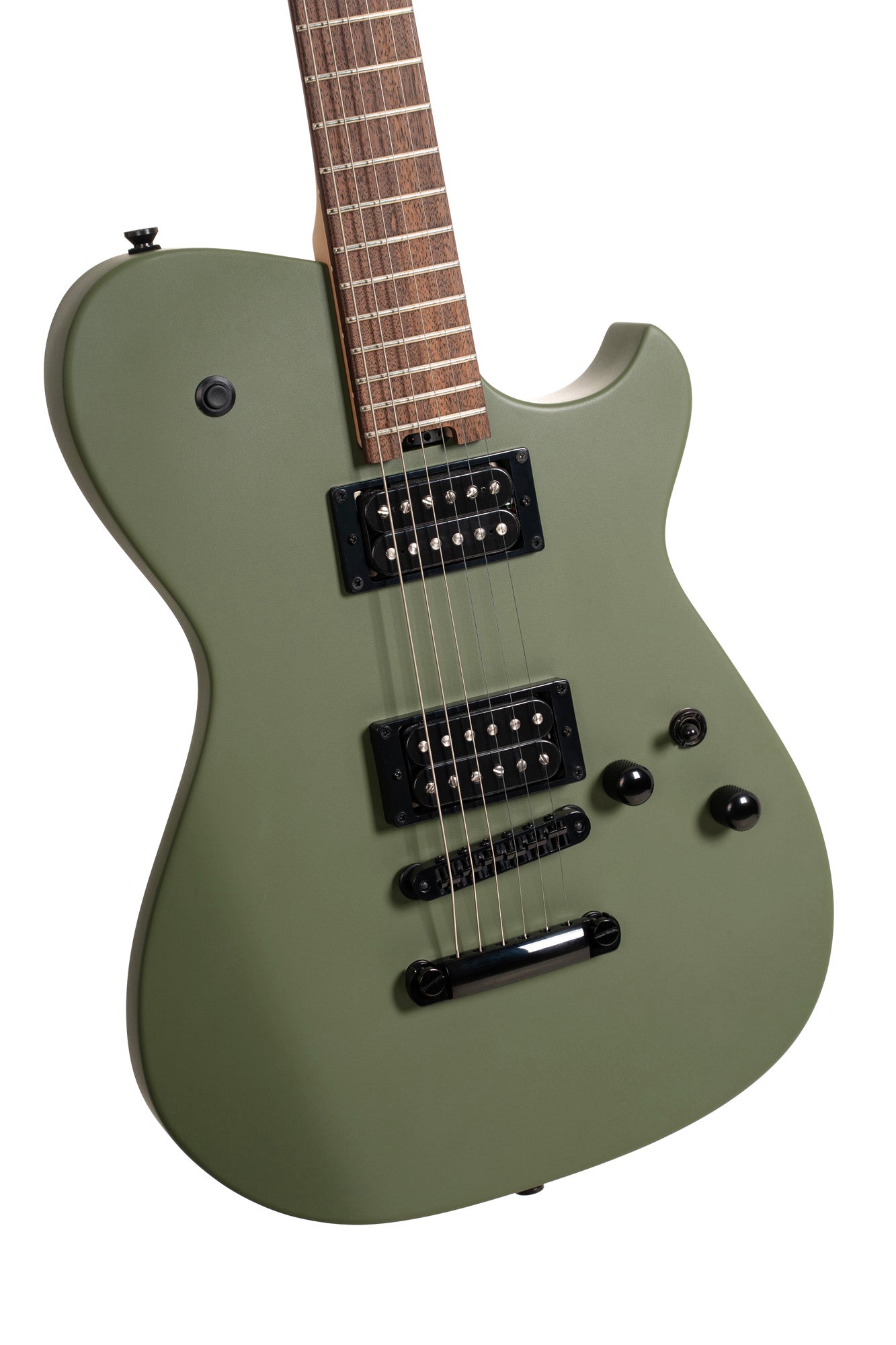 MBM-2H-B, signature Matt Bellamy, corps tilleul, manche érable, micros,"Kill" bouton, vert olive satiné